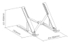 Imagen de Soporte laptop p/Escritorio, de posiciones, aluminio, ECO