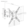 Imagen de Soporte TV p/pared 30Kg, 23" a 55" Articulado