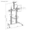 Imagen de Soporte TV tipo Carro 100 kg, 60 a 80", Aluminio