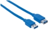 Imagen de Cable USB V3.2 Ext. Tipo A  1.0M Azul, 5Gbps