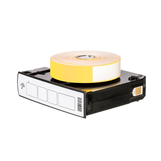 Imagen de ZEBRA, CONSUMABLES, YELLOW HC100 AND ZD510 Z-BAND DIRECT POLYPROPYLENE WRISTBAND CARTRIDGE, DIRECT THERMAL, 1" X 11", PERFORATED, 200 WRISTBANDS PER CARTRIDGE, 6 CARTRIDGES PER CASE, PRICED PER CASE