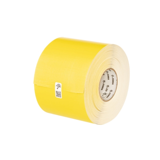 Imagen de Zebra Pantone amarillo Z-Perform 2000T etiqueta de papel, transferencia térmica, 4" x 6", 3" core
