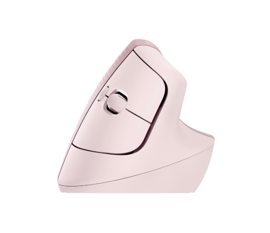 Imagen de Logitech Lift Vertical Ergonomic Mouse - Ratón vertical - ergonómico - 6 botones - inalámbrico - 2.4 GHz, Bluetooth - receptor de USB Logitech Logi Bolt - rosa