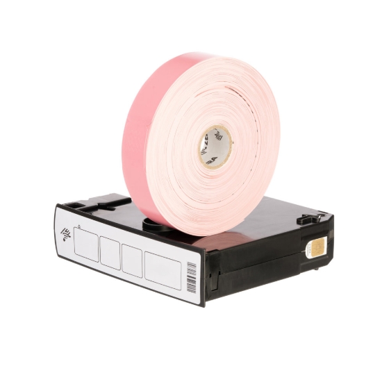 Imagen de ZEBRA, CONSUMABLES, PINK HC100 AND ZD510 Z-BAND FUN POLYPROPYLENE WRISTBAND CARTRIDGE, DIRECT THERMAL, 1" X 10", PERFORATED, 350 WRISTBANDS PER CARTRIDGE, 6 CARTRIDGES PER CASE, PRICED PER CASE