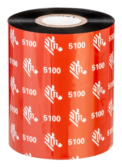 Imagen de ZEBRA, CONSUMABLES, 5100 RESIN RIBBON, 8.66" X 1476', 1" CORE, 6 ROLLS PER CASE, PRICED PER CASE