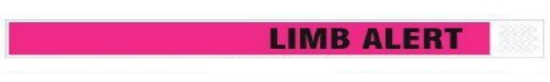 Imagen de ZEBRA, CONSUMABLES, PINK - LIMB ALERT TYVEK ALERT WRISTBAND, 1" X 10", 1000 WRISTBANDS PER CASE, PRICED PER CASE