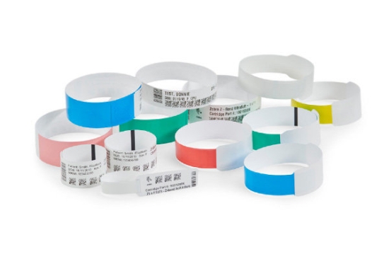 Imagen de ZEBRA, CONSUMABLES, BLUE HC100 AND ZD510 Z-BAND ULTRASOFT POLYPROPYLENE WRISTBAND CARTRIDGE, DIRECT THERMAL, 1" X 11", PERFORATED, 175 WRISTBANDS PER CARTRIDGE, 6 CARTRIDGES PER CASE, PRICED PER CASE