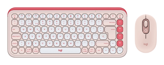 Imagen de Logitech - Keyboard and mouse set - Spanish - Rose