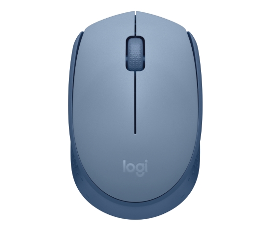 Imagen de Logitech M170 Wireless Mouse, Ambidextrous, Blue Gray - Ratón - diestro y zurdo - óptico - 3 botones - inalámbrico - 2.4 GHz - receptor inalámbrico USB - azul/gris