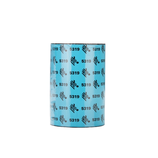 Imagen de ZEBRA, CONSUMABLES, 5319 WAX RIBBON, 83MM, 3.27" X 1476', 1" CORE, 6 ROLLS PER CASE