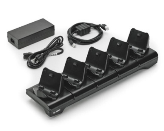 Imagen de ZEBRA AIT, ACCESSORY, 5-SLOT PRINTER DOCKING CRADLE; ZQ300/ZQ300 PLUS SERIES; INCLUDES POWER SUPPLY AND US POWER CORD