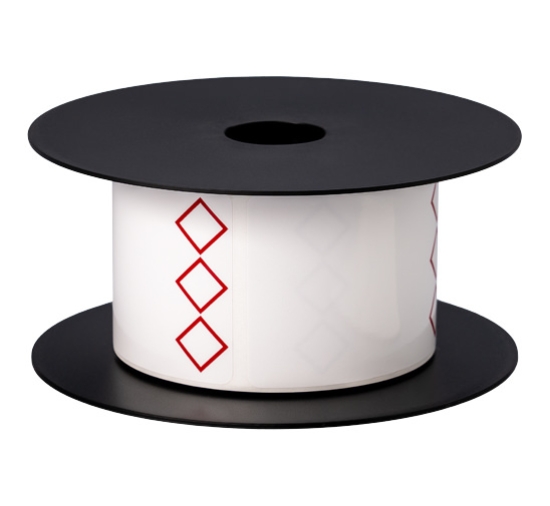 Imagen de BROTHER MOBILE, 3"X2" TT GHS 3 DIAMONDS WHITE LABEL (USE BMSLPR03XX INK RIBBONS), 3MIL, 5+ YEARS,5"OD/1"CORE,250 LABELS/ROLL, 1 ROLL/UNIT (WARNING: CANCER RISK FROM EXPOSURE TO BISPHENOL S (BPS)