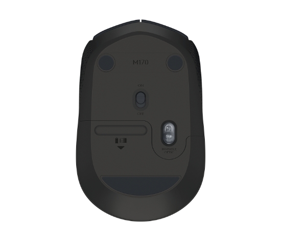 Imagen de Logitech M170 - Ratón - diestro y zurdo - inalámbrico - 2.4 GHz - receptor inalámbrico USB - negro