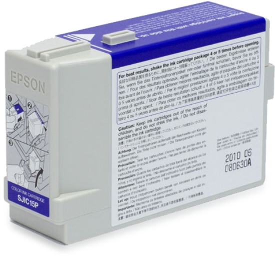 Imagen de EPSON, CONSUMABLES, THREE COLOR SJICI5P INKJET CARTRIDGE, TM-C3400 COMPATIBLE, PRICED PER CARTRIDGE REPLACES C33S020A9901