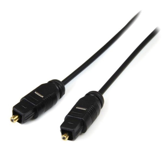 Imagen de StarTech.com Cable 3m TosLink Audio Digital Óptico SPDIF Delgado - Negro - Cable para audio digital (fibra óptica) - SPDIF - TOSLINK macho a TOSLINK macho - 3 m - fibra óptica - negro - para P/N: BT2A