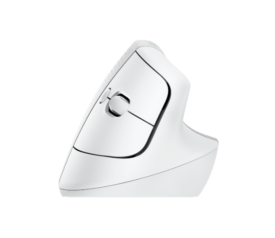 Imagen de Logitech Lift Vertical Ergonomic Mouse - Ratón vertical - ergonómico - 6 botones - inalámbrico - 2.4 GHz, Bluetooth - receptor de USB Logitech Logi Bolt - blanco hueso