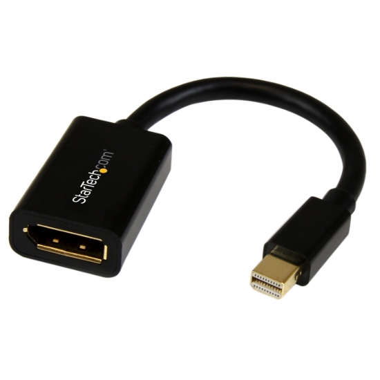 Imagen de StarTech.com 6in Mini DisplayPort to DisplayPort Video Cable Adapter (MDP2DPMF6IN) - Cable DisplayPort - Mini DisplayPort (M) a DisplayPort (H) - 15.2 cm - negro - para P/N: CDP2DP141MB, CDP2DP146B, C