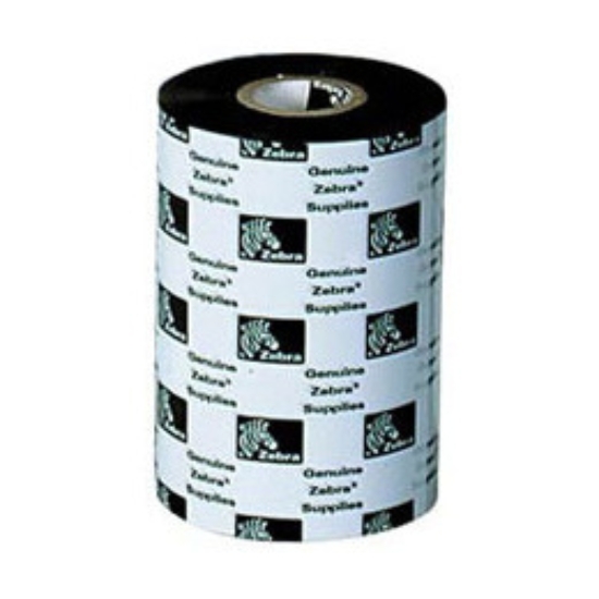 Imagen de ZEBRA AIT, RIBBON, 110MM X 300M(4.33"X 984'), 5555 WAX/RESIN, 25.4MM(1") CORE, 24 RPC, PRICED PER CASE