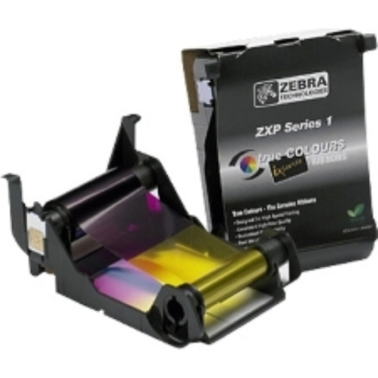 Imagen de ZEBRACARD, LOAD-N-GO COLOR RIBBON FOR ZXP SERIES 1 CARD PRINTER, YMCKO, 100 IMAGES PER ROLL