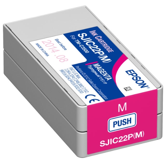 Imagen de EPSON, TM-C3500, CONSUMABLES, SJIC22P (M), MAGENTA INK CARTRIDGE FOR COLORWORKS TM-C3500