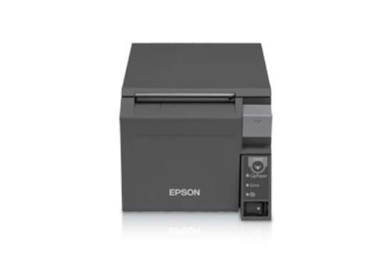 Imagen de EPSON, TM-T70II, FRONT LOADING THERMAL RECEIPT PRINTER, POWERED USB AND USB, EPSON DARK GRAY, NO POWER SUPPLY, REQ CABLE