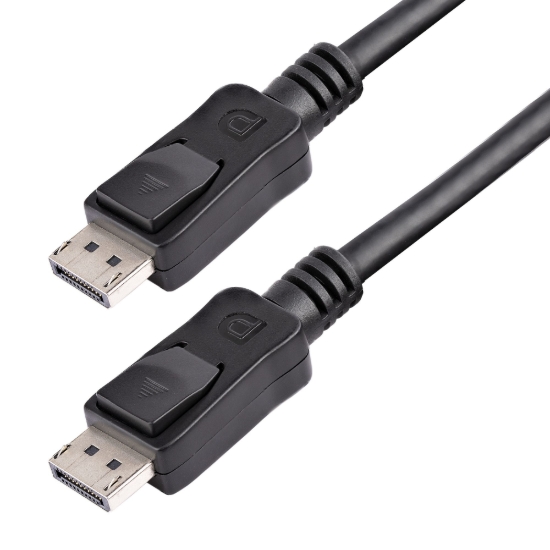 Imagen de StarTech.com Cable 1,8m Certificado DisplayPort con Pestillo Latches Seguro con Bloqueo para Monitor - 2x Macho DP - Negro - Cable DisplayPort - DisplayPort (M) a DisplayPort (M) - 1.8 m - trabado - n