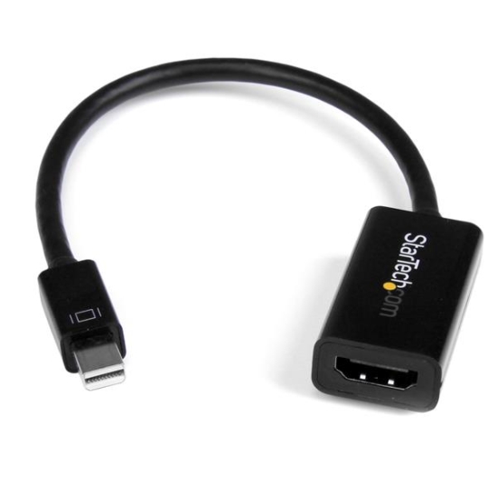 Imagen de StarTech.com Conversor de Vídeo Mini DisplayPort a HDMI con Audio – Adaptador Activo MDP 1.2 para MacBook Pro – 4K @ 30Hz - Negro - Vídeo conversor - DisplayPort - HDMI - negro