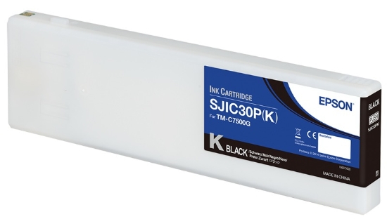 Imagen de EPSON, TM-C7500G, CONSUMABLES, SJIC30P(K), GLOSS BLACK INK CARTRIDGE FOR COLORWORKS TM-C7500