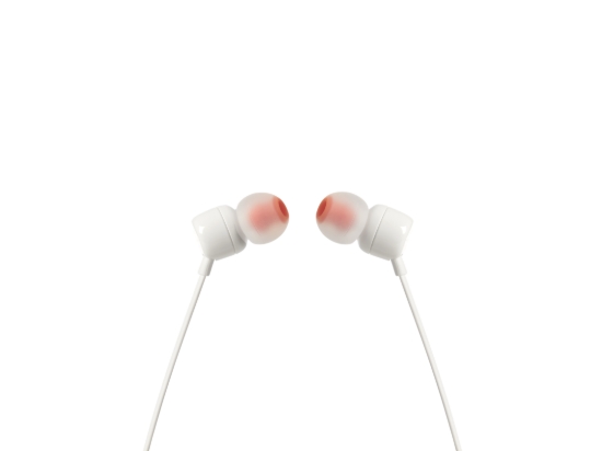 Imagen de JBL T110 - Auriculares internos con micro - en oreja - cableado - conector de 3,5 mm - blanco