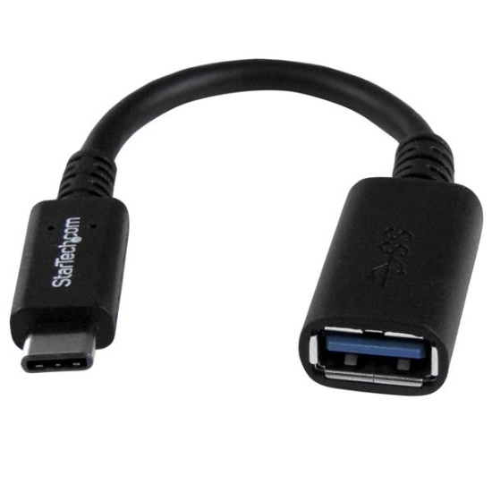 Imagen de StarTech.com Adaptador USB 3.1 Type-C a A - Conversor USB-C - Adaptador USB - 24 pin USB-C (M) a USB Tipo A (H) - USB 3.0 - 15.2 cm - negro - para P/N: DK31C3HDPD, DK31C3HDPDUE, DKM30CHDPD, DKM30CHDPD