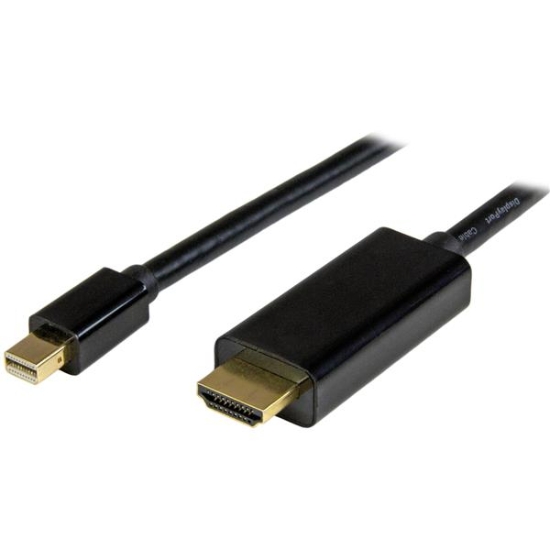Imagen de StarTech.com Cable Conversor Mini DisplayPort a HDMI de 2m - Color Negro - Ultra HD 4K - Cable adaptador - Mini DisplayPort macho a HDMI macho - 2 m - negro - compatibilidad con 4K