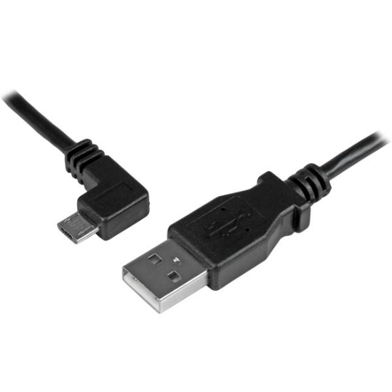 Imagen de StarTech.com Cable de 1m Micro USB con conector acodado a la izquierda - Cable de Carga y Sincronización - Cable USB - Micro-USB tipo B (M) a USB (M) - USB 2.0 - 1 m - conector en ángulo izquierdo - n