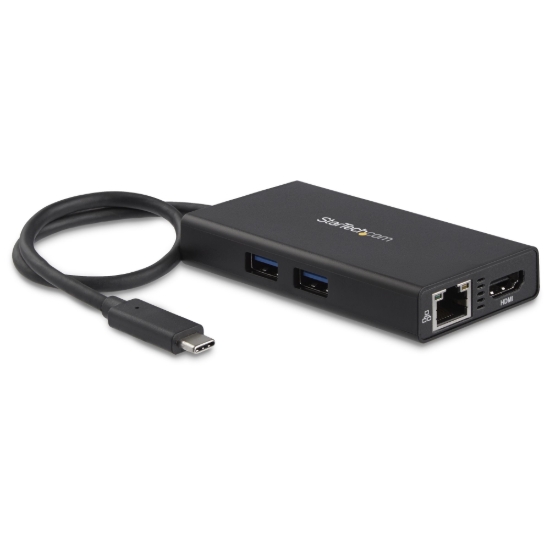 Imagen de StarTech.com Adaptador Multipuertos USB-C - Docking Station Portátil USB-C 4K HDMI - con Entrega de Potencia de 60W - GbE - Hub 2x USB-A 3.0- Mini Dock Portátil USB Tipo C para Portátiles (DKT30CHPD) 
