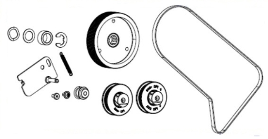 Imagen de ZEBRA AIT, PART, KIT REWIND DRIVE SYSTEM (INCLUDES PULLEYS AND BELT FOR ALL DPI) ZT510