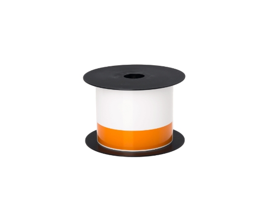 Imagen de BROTHER MOBILE, 3" WIDE TT CONT 1/2" ORANGE HEADER WHITE LABEL (USE BMSLPR03XX RIBBONS), 2.8MIL,5+YRS,5"OD/1"CORE,75FT/ROLL,1ROLL/UNIT (WARNING: CANCER RISK FROM EXPOSURE TO BISPHENOL S (BPS)