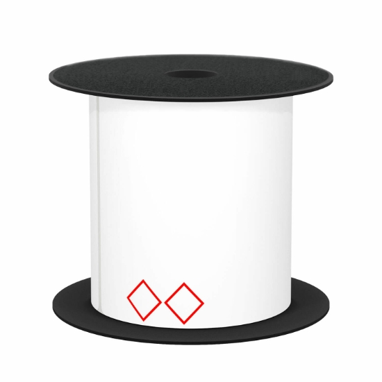Imagen de BROTHER MOBILE, 3"X4.5" TT GHS 2 DIAMONDS WHITE LABEL (USE BMSLPR03XX INK RIBBONS), 3MIL, 5+ YEARS,5"OD/1"CORE,200 LABELS/ROLL, 1 ROLL/UNIT (WARNING: CANCER RISK FROM EXPOSURE TO BISPHENOL S (BPS)