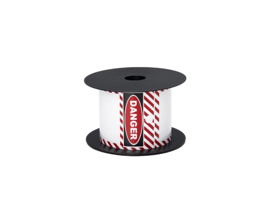 Imagen de BROTHER MOBILE, 3"X5" TT LOCK OUT / TAG OUT DANGER RED HEADER WHITE LABEL (USE BMSLPR03XX INK RIBBONS),5"OD/1"CORE,125 TAGS/ROLL, 1 ROLL/UNIT (WARNING: CANCER RISK FROM EXPOSURE TO BISPHENOL S (BPS)