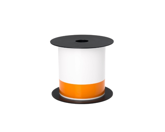 Imagen de BROTHER MOBILE, 4" WIDE TT ARC FLASH CONT 1-1/8" ORANGE HEADER WHITE LABEL (USE BMSLPR03XX RIBBONS), 5 YRS., 5"OD/1"CORE, 75FT/ROLL, 1 ROLL/UNIT (WARNING: CANCER RISK FROM EXPOSURE TO BISPHENOL S (BPS