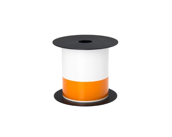 Imagen de BROTHER MOBILE, 4" WIDE TT ARC FLASH CONT 1-1/4" ORANGE HEADER WHITE LABEL (USE BMSLPR03XX RIBBONS), 5 YRS., 5"OD/1" CORE, 75FT/ROLL, 1 ROLL/UNIT (WARNING: CANCER RISK FROM EXPOSURE TO BISPHENOL S (BP