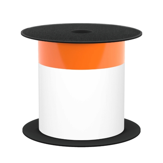 Imagen de BROTHER MOBILE, 4" WIDE TT CONT 1/2" ORANGE HEADER WHITE LABEL (USE BMSLPR03XX RIBBONS), 2.8MIL,5+YRS,5"OD/1"CORE,75FT/ROLL,1ROLL/UNIT (WARNING: CANCER RISK FROM EXPOSURE TO BISPHENOL S (BPS)
