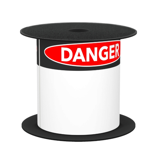Imagen de BROTHER MOBILE, 4"X6" TT ANSI/OSHA DANGER 1-1/8" BLK HEADER WHITE VINYL LABEL (USE BMSLPR03XX RIBBONS),3MIL,5+YRS,5"OD/1"CORE,200LBLS/ROLL,1ROLL/UNIT (WARNING: CANCER RISK FROM EXPOSURE TO BISPHENOL S