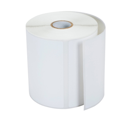 Imagen de BROTHER MOBILE, PREMIUM DIE-CUT LABEL - 3 IN X 4 IN W/SENSOR MARK, 2.5OD, 1 ID, GAP, 165 LABELS PER ROLL, 12 ROLL CASE (WARNING: CANCER RISK FROM EXPOSURE TO BISPHENOL S (BPS)