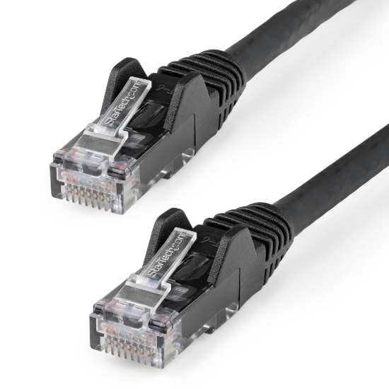 Imagen de StarTech.com Cable Ethernet CAT6 de 2m - LSZH - Cable de Red de 10 Gigabits de 650MHz y PoE de 100W UTP sin Enganches (Snagless) con Alivio de Tensión - Negro - CAT 6 - ETL (N6LPATCH2MBK) - Cable de i