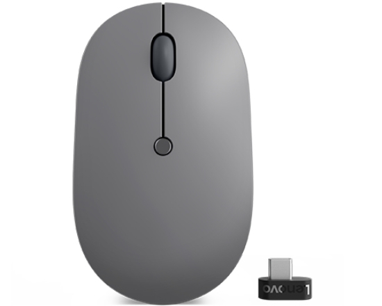 Imagen de Lenovo Go - Ratón - ergonómico - diestro y zurdo - óptico azul - 5 botones - inalámbrico - 2.4 GHz - receptor inalámbrico USB-C - gris tormentoso - para ThinkPad X1 Yoga Gen 8 21HQ