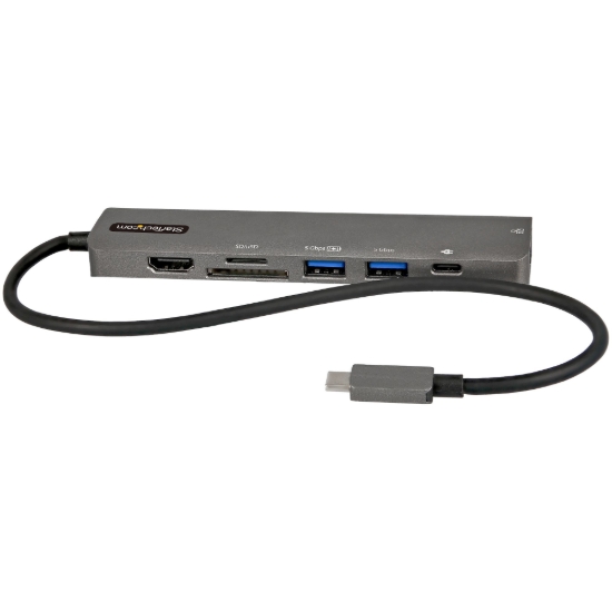 Imagen de StarTech.com Adaptador Multipuertos USB C - Docking Station USB Tipo C a HDMI 2.0 4K 60Hz - Entrega de Alimentación 100W Pass-through - SD - MicroSD - Hub USB 3.0 de 2 Puertos - GbE (DKT30CHSDPD1) - E