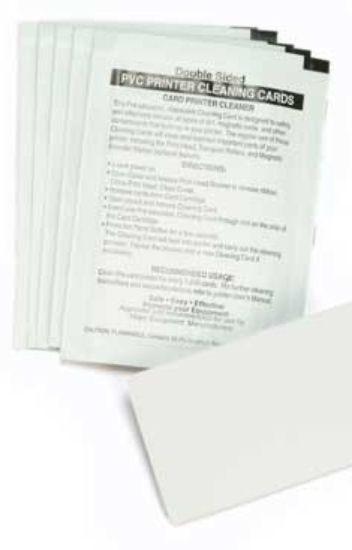 Imagen de ZEBRACARD, CONSUMABLE, CLEANING CARD KIT, BOX OF 100 SMALL CARDS, FOR ALL ZEBRA CARD PRINTERS