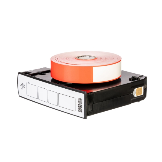 Imagen de ZEBRA, CONSUMABLES, RED HC100 AND ZD510 Z-BAND COMFORT POLYPROPYLENE WRISTBAND CARTRIDGE, DIRECT THERMAL, 1" X 11", PERFORATED, 300 WRISTBANDS PER CARTRIDGE, 6 CARTRIDGES PER CASE, PRICED PER CASE