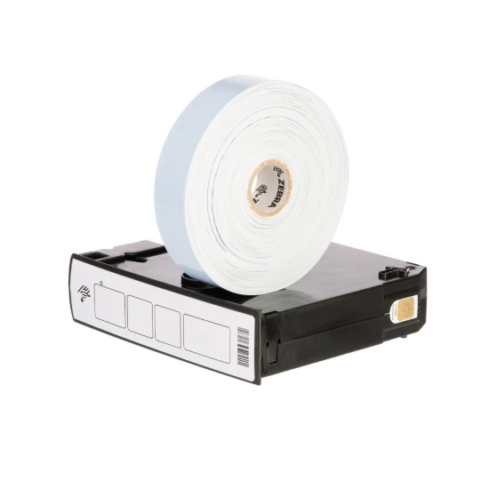 Imagen de ZEBRA, CONSUMABLES, BLUE HC100 AND ZD510 Z-BAND SPLASH POLYPROPYLENE WRISTBAND CARTRIDGE, DIRECT THERMAL, 1" X 10", PERFORATED, 350 WRISTBANDS PER CARTRIDGE, 6 CARTRIDGES PER CASE, PRICED PER CASE