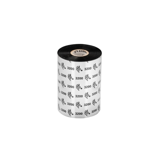 Imagen de ZEBRA, CONSUMABLES, 3200 WAX/RESIN RIBBON, 40MM X 450M, 1.57" X 1476', 1" CORE, 6 ROLLS PER CASE