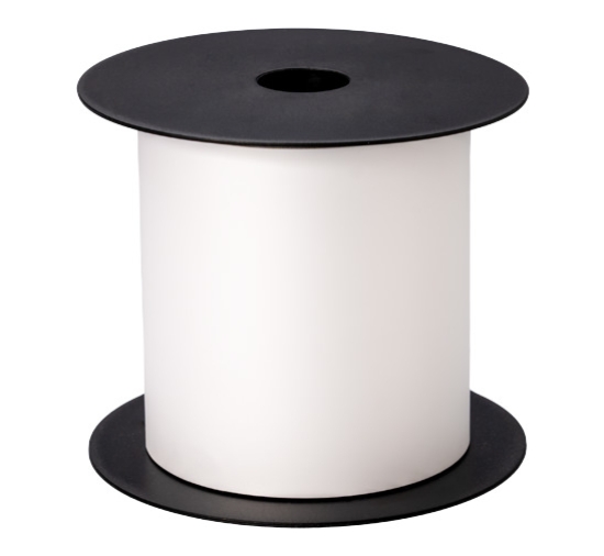 Imagen de BROTHER MOBILE, 4" WIDE TT UL-969 CHEM RESIST CONT WHITE LABEL (USE BMSLPR03UC RIBBON), 2.8MIL, 2+ YEARS,5"OD/1"CORE,100FT/ROLL, 1 ROLL/UNIT